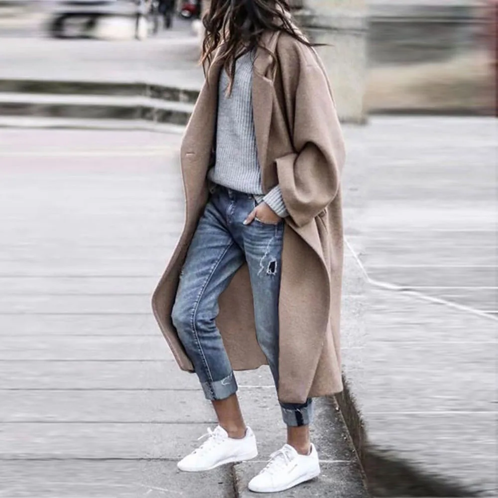 2021 Autumn Winter Europe America Women's Clothing Overcoat Fashion Casual Long Solid Color Lapel Long Sleeve Keep Warm Coat
2021 Autumn Winter Europe America Women's Clothing Overcoat Fashion Casual Long Solid Color Lapel Long Sleeve Keep Warm Coat