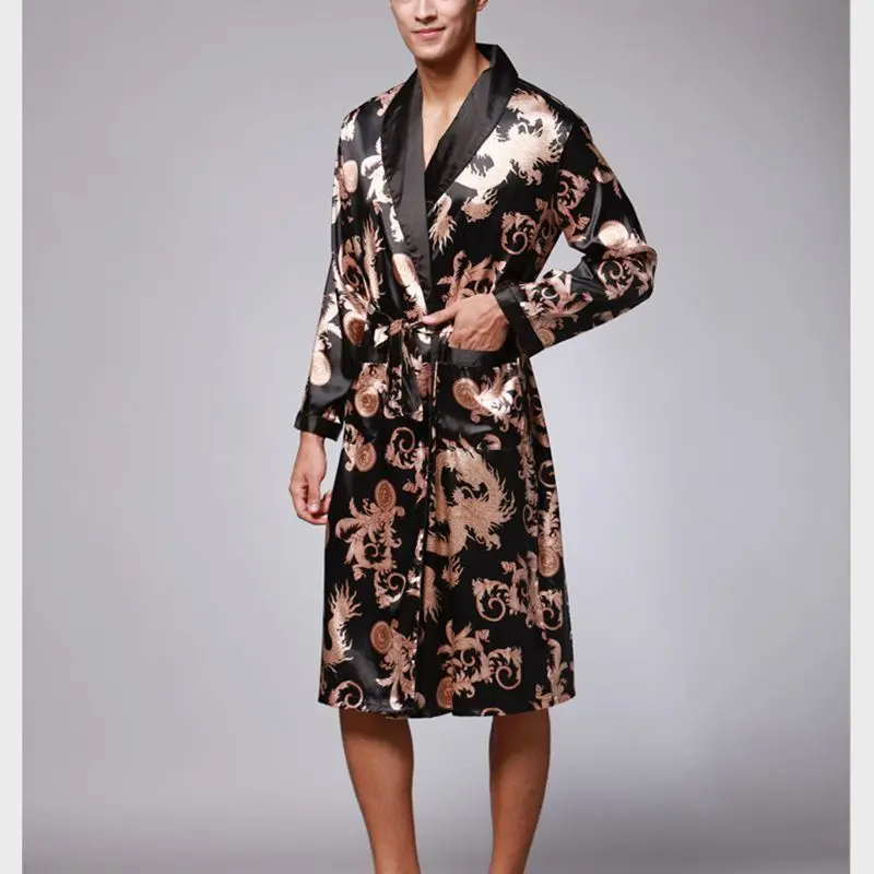 Men's bathrobe spring and autumn long sleeve pajamas pijama men's long robe casual black home service 2020
Men's bathrobe spring and autumn long sleeve pajamas pijama men's long robe casual black home service 2020