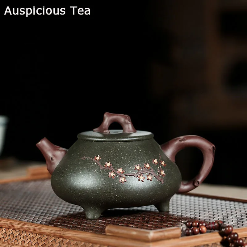 300ml Retro Yixing Raw Ore Green Clay Plum Stone Scoop Purple Clay Teapot Handmade Household Kung Fu Teaset Drinkware Customized
300ml Retro Yixing Raw Ore Green Clay Plum Stone Scoop Purple Clay Teapot Handmade Household Kung Fu Teaset Drinkware Customized