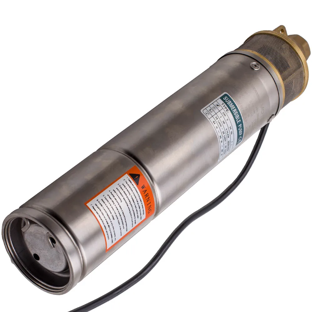 4" 1HP 2600L/H Borehole 4" Deep Well Submersible Water Pump Electric Pump
4" 1HP 2600L/H Borehole 4" Deep Well Submersible Water Pump Electric Pump