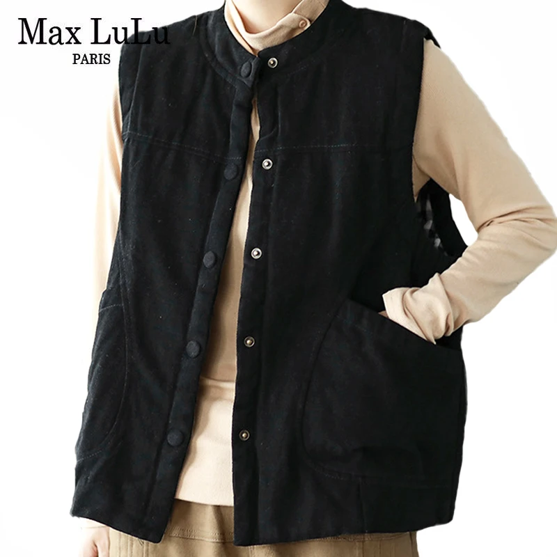 Max LuLu 2021 Winter New Fashion Women Vintage Padded Vest Ladies Warm Solid Design Waistcoats Casual Elegant Sleeveless Clothes
Max LuLu 2021 Winter New Fashion Women Vintage Padded Vest Ladies Warm Solid Design Waistcoats Casual Elegant Sleeveless Clothes