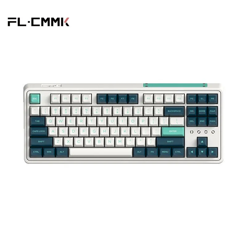 

FL.ESPORTS CMK87-SAM трехрежимная полноклавишная клавиатура с горячей заменой 87 клавиш 2,4G Беспроводная Bluetooth Проводная Механическая клавиатура PBT ...