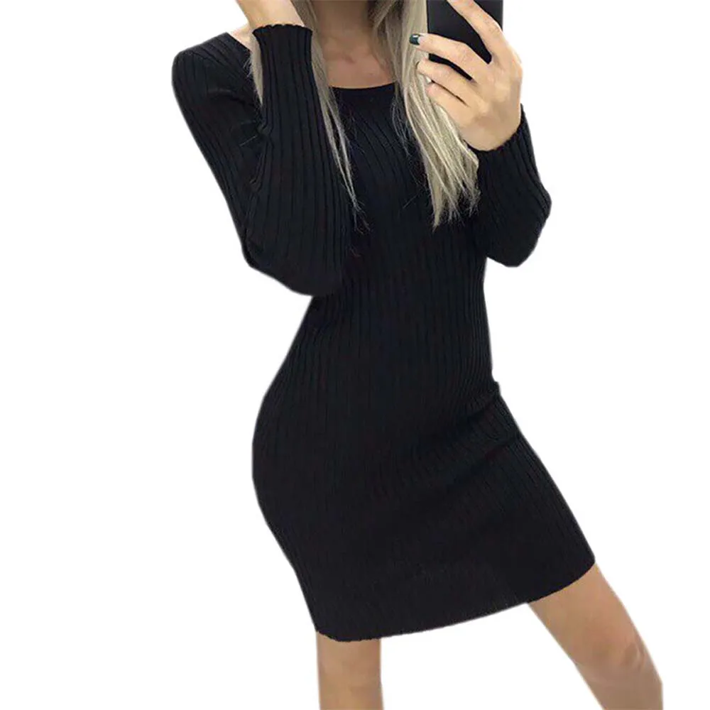 Short Solid Knit Spring Autumn Round Neck Pullover Female Ladies Vestidos Bodycon Dresses Women Casual Long Sleeve Mini Dress
Short Solid Knit Spring Autumn Round Neck Pullover Female Ladies Vestidos Bodycon Dresses Women Casual Long Sleeve Mini Dress