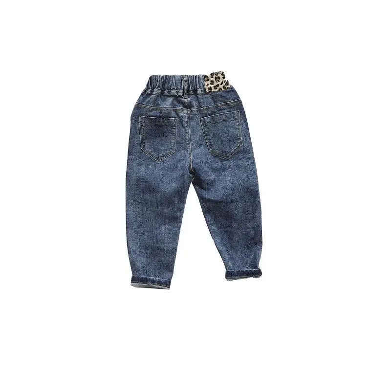 Весна-Осень 2021 модные эластичные джинсовые брюки для девочек детские малышей |