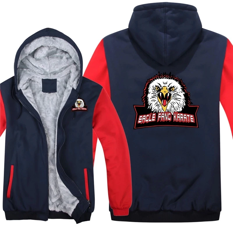 Модные толстовки Eagle Fang Karate Cobra Kai, Утепленная зимняя тёплая Толстовка Большой размер, мужская одежда 5XL
Модные толстовки Eagle Fang Karate Cobra Kai, Утепленная зимняя тёплая Толстовка Большой размер, мужская одежда 5XL