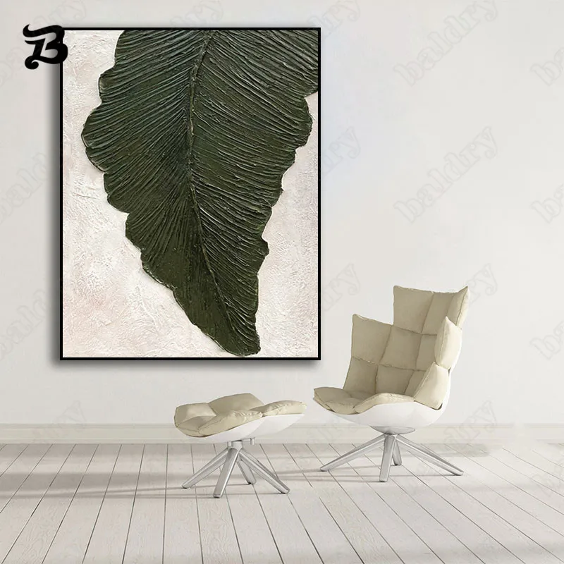 Canvas Painting Wall Art Living Room Decoration Abstract Modern Green Leaf Oil Painting On Canvas Simple and Lightweight Poster
Canvas Painting Wall Art Living Room Decoration Abstract Modern Green Leaf Oil Painting On Canvas Simple and Lightweight Poster