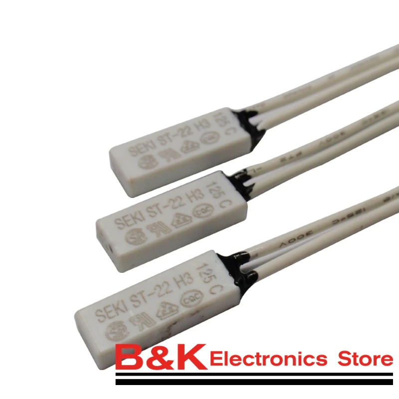 Thermal Cut Off ST-22 SEKI Heat Protector 50 55 60 65 70 80 90 95 100 110 125 150 Degrees Normally Closed 5A 250V Fuse control
Thermal Cut Off ST-22 SEKI Heat Protector 50 55 60 65 70 80 90 95 100 110 125 150 Degrees Normally Closed 5A 250V Fuse control