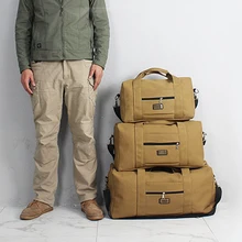 Unisex Soft Canvas Handbag Travel Bag Large Capacity Duffle Bag Suit For Trolley Case Storage Cloth Tool Luggage Tote Bag XA583F