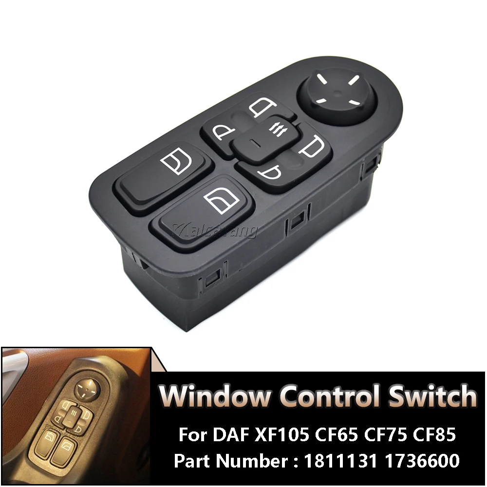 New Electric Power Window Master Switch 1811131 For DAF XF X105 XF Truck CF65 CF75 CF85 XF95 XF105 Car Accessories
New Electric Power Window Master Switch 1811131 For DAF XF X105 XF Truck CF65 CF75 CF85 XF95 XF105 Car Accessories