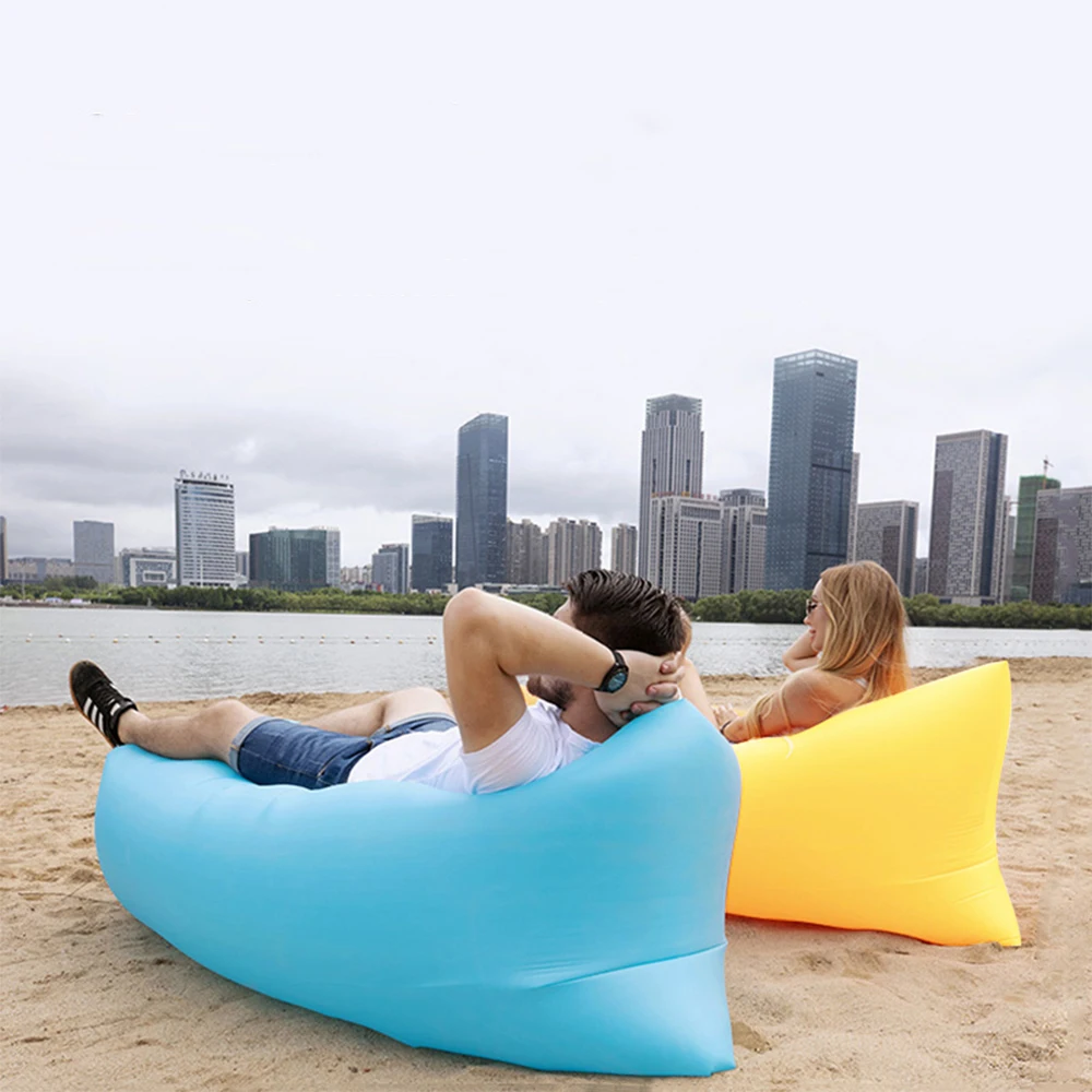 Outdoor Camping Inflatable Sofa Lazy Bag Portable Folding Chair Sleeping Bag Cushion Bed Hiking Pool Beach Party Trend Beach Bag 
Outdoor Camping Inflatable Sofa Lazy Bag Portable Folding Chair Sleeping Bag Cushion Bed Hiking Pool Beach Party Trend Beach Bag