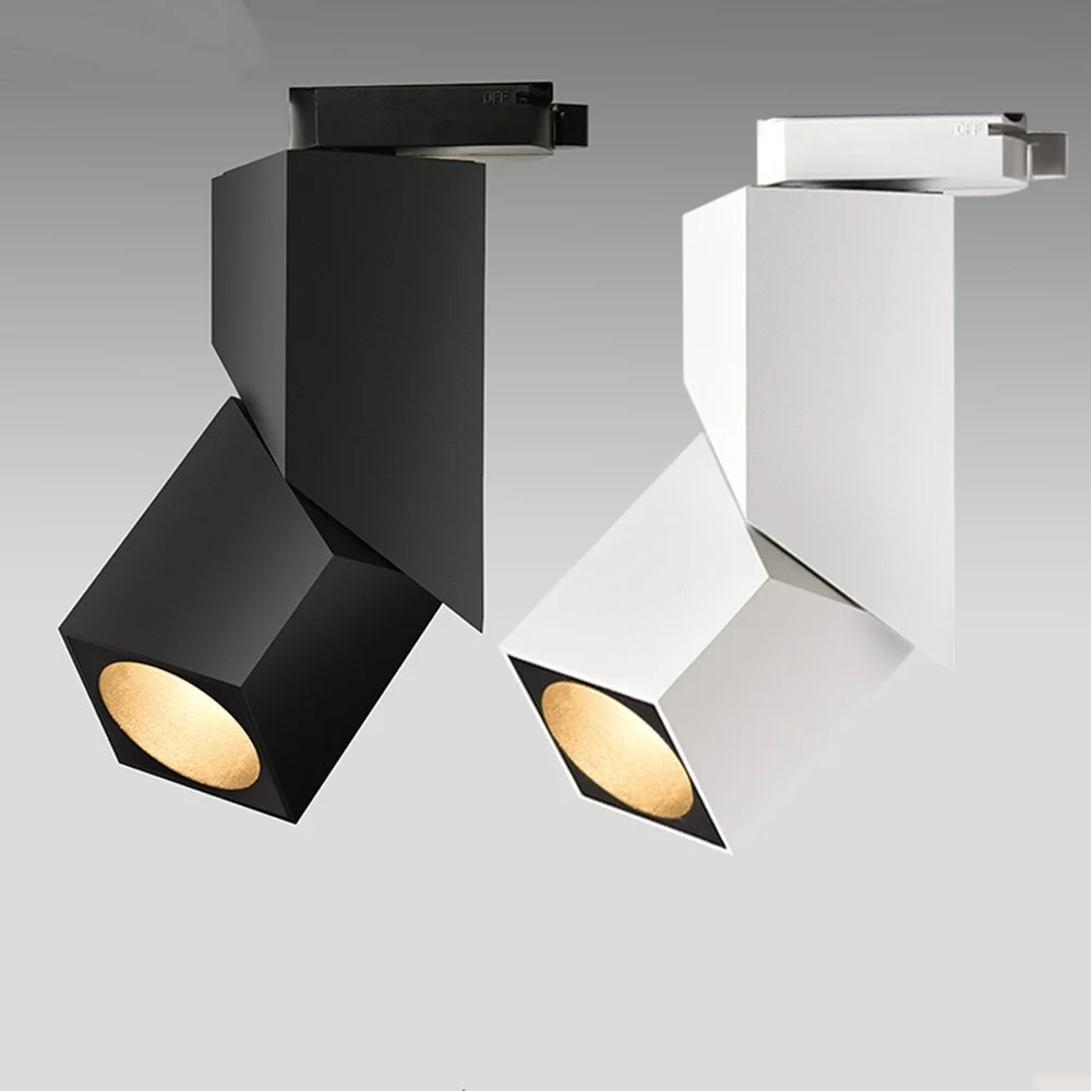 Black/White Nordic LED Track Light Spotlight Rail Modern Dimmable 10W Spot for Living room Bedroom Corridor | Лампы и освещение