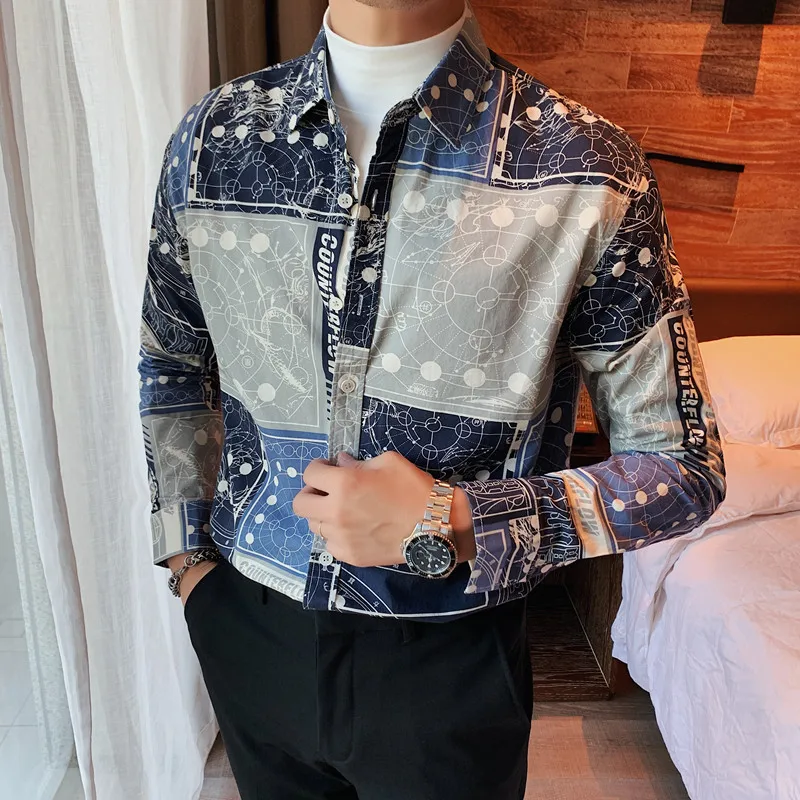 Autumn Winter New Long Sleeve Floral Shirts For Men Clothing 2021 Regular Fit Camisas De Hombre Streetwear 2Colors
Autumn Winter New Long Sleeve Floral Shirts For Men Clothing 2021 Regular Fit Camisas De Hombre Streetwear 2Colors
