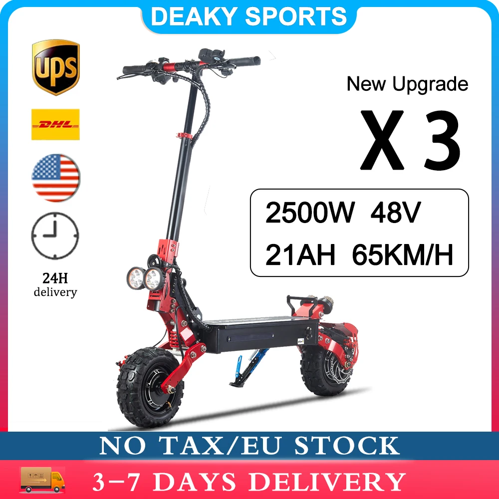 X3 Electric Scooter for Adults 11" Vacuum Off-Road Tire 2400W Motor Up to 40 MPH & 31 Miles Range Foldable Electric Scooter
X3 Electric Scooter for Adults 11" Vacuum Off-Road Tire 2400W Motor Up to 40 MPH & 31 Miles Range Foldable Electric Scooter