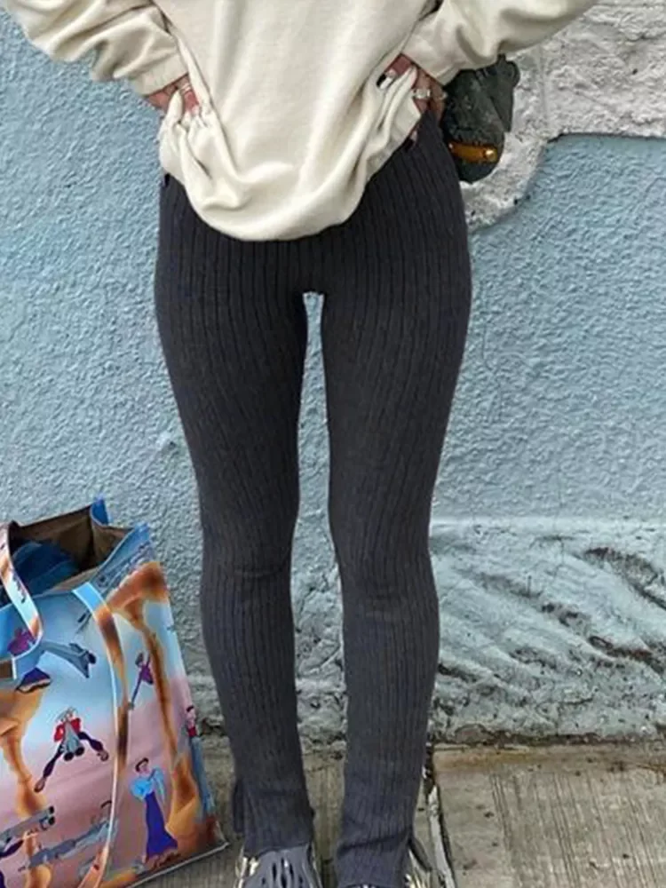 Knitted Pencil Pants Women Casual High Waist Split Skinny Basic Trousers Female Y2K Grey Sporty Leggings Joggers Biker
Knitted Pencil Pants Women Casual High Waist Split Skinny Basic Trousers Female Y2K Grey Sporty Leggings Joggers Biker