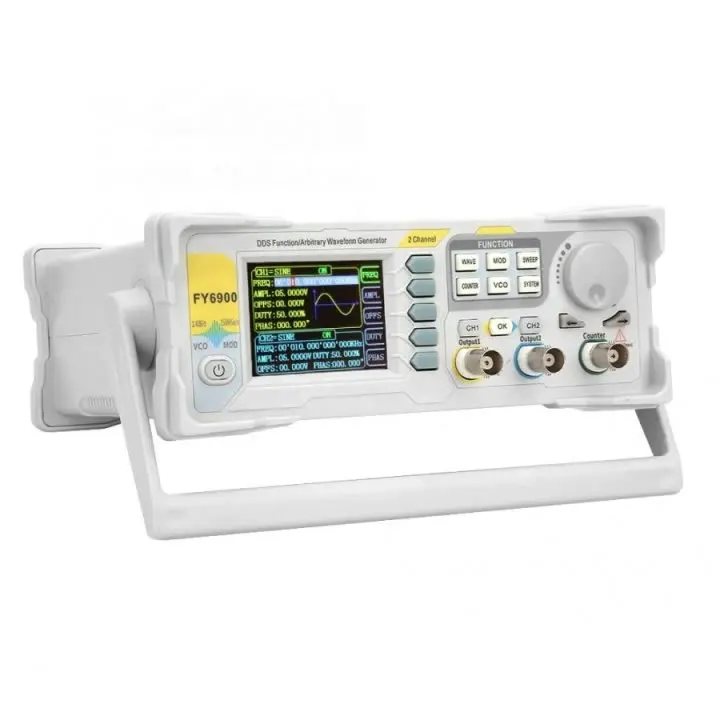 FY6900-60M функциональный генератор сигналов Высокоточный цифровой DDS двухканальный функциональный сигнал/генератор произвольной формы сигна...
FY6900-60M функциональный генератор сигналов Высокоточный цифровой DDS двухканальный функциональный сигнал/генератор произвольной формы сигна...