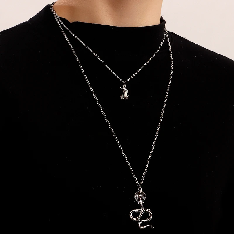 Punk Multilayer Snake Pendant Chain Necklace For Women Trendy Silver Color Cool Street Style Chain Necklaces 2021 Jewelry
Punk Multilayer Snake Pendant Chain Necklace For Women Trendy Silver Color Cool Street Style Chain Necklaces 2021 Jewelry
