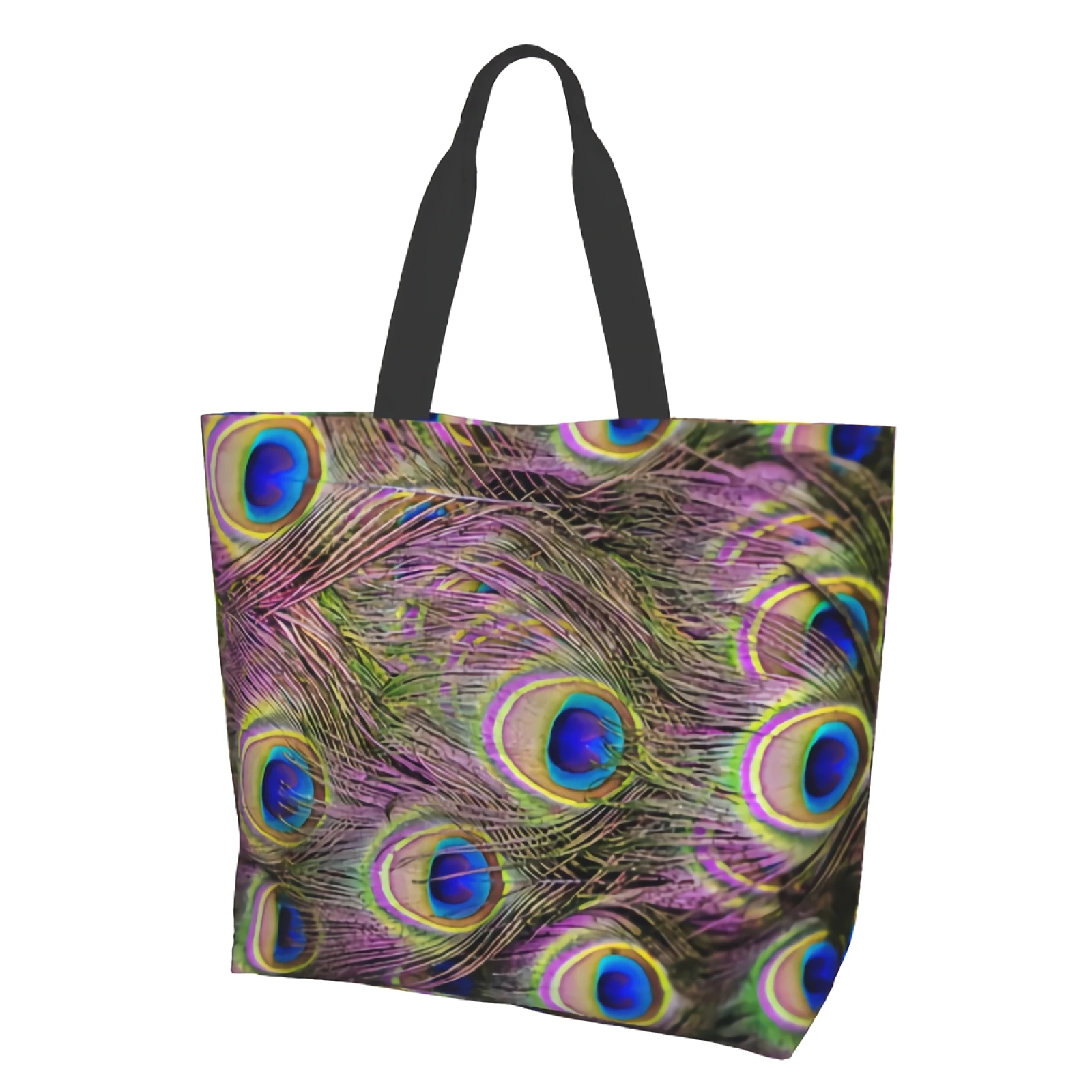Abstract Peacock Feathers Reusable Tote Bag Shopping Travel Storage Tote Lightweight Washable Shoulder Bags
Abstract Peacock Feathers Reusable Tote Bag Shopping Travel Storage Tote Lightweight Washable Shoulder Bags