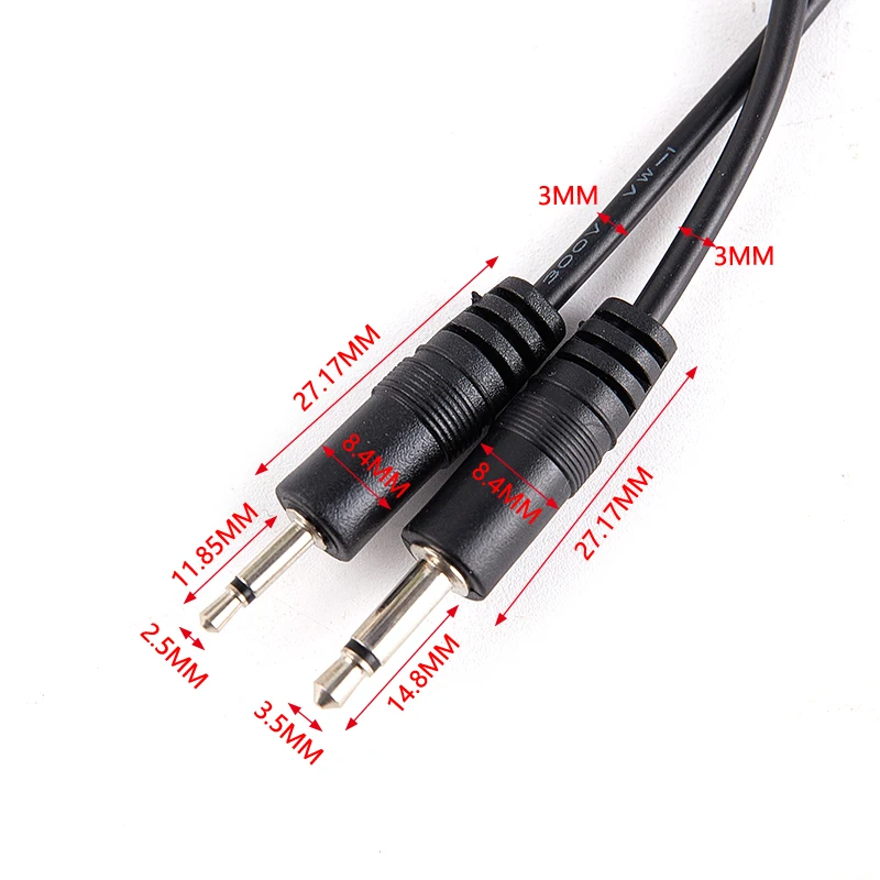 

25CM 2.5mm 3.5mm Mono Connector Cable Male Female Plug 2pin Extension Wire DIY Audio Microphone Repair Cable Charger