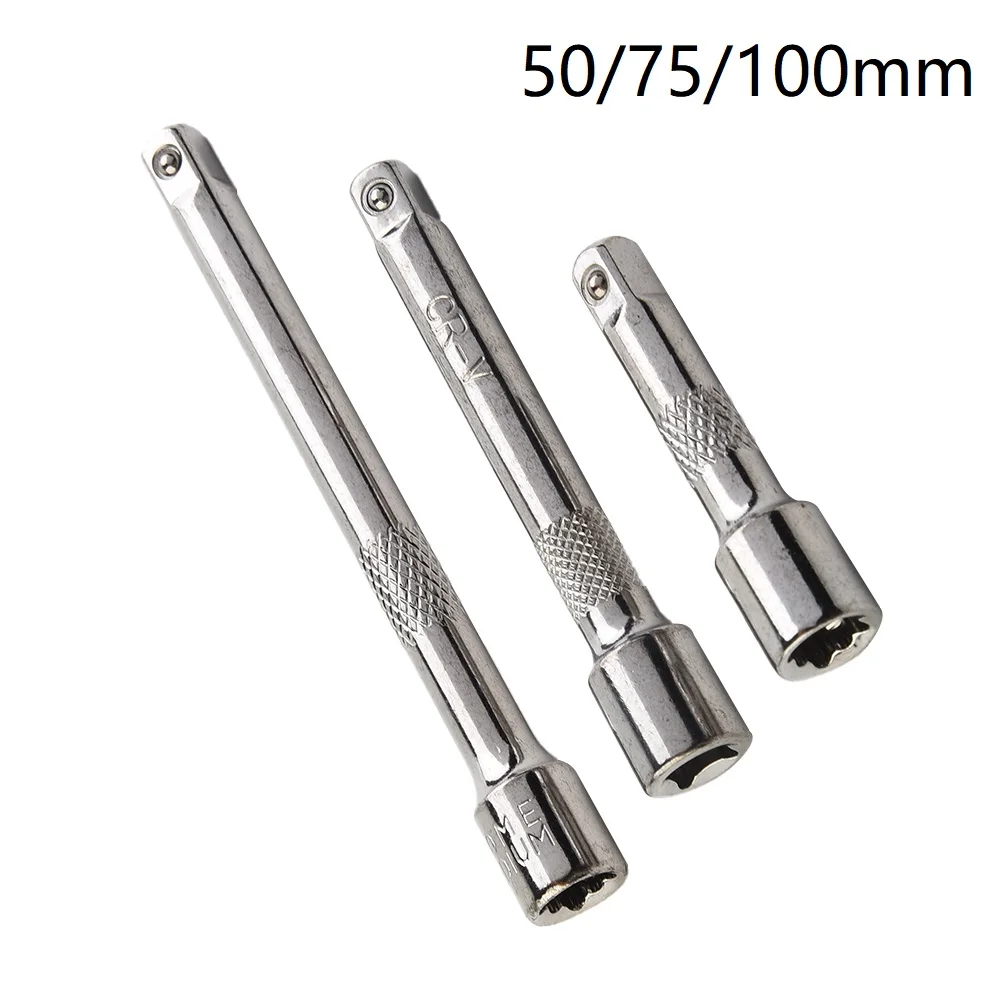 1Pc Ratchet Wrench Socket Adapter 1/4'' Extension Bar Sleeve 50/75/100mm Chromed Steel For Car Repairing Manaul Tools Parts
1Pc Ratchet Wrench Socket Adapter 1/4'' Extension Bar Sleeve 50/75/100mm Chromed Steel For Car Repairing Manaul Tools Parts