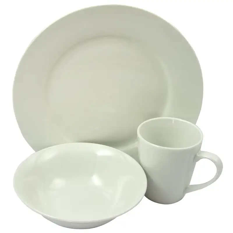 

Noble Court Fine Ceramic 12 Pieces Dinnerware Set In White