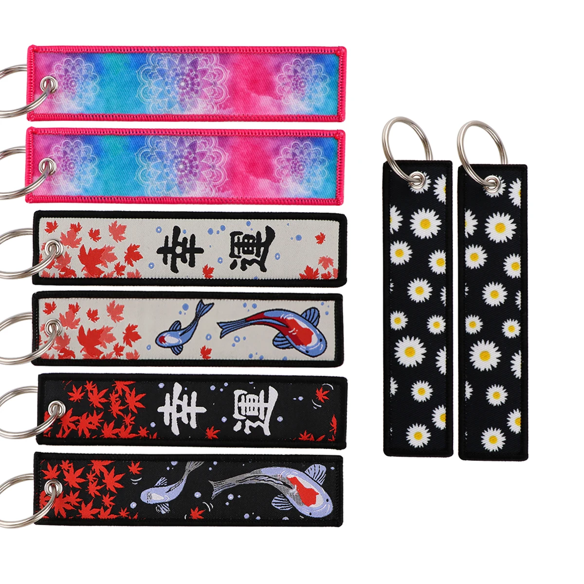 KKZ809 Lucky Gift Koi Embroidery Key Fobs Daisy Key Tag Motorcycles Car Backpack Chaveiro Yoga Keychain Friend Fashion Key Ring
KKZ809 Lucky Gift Koi Embroidery Key Fobs Daisy Key Tag Motorcycles Car Backpack Chaveiro Yoga Keychain Friend Fashion Key Ring
