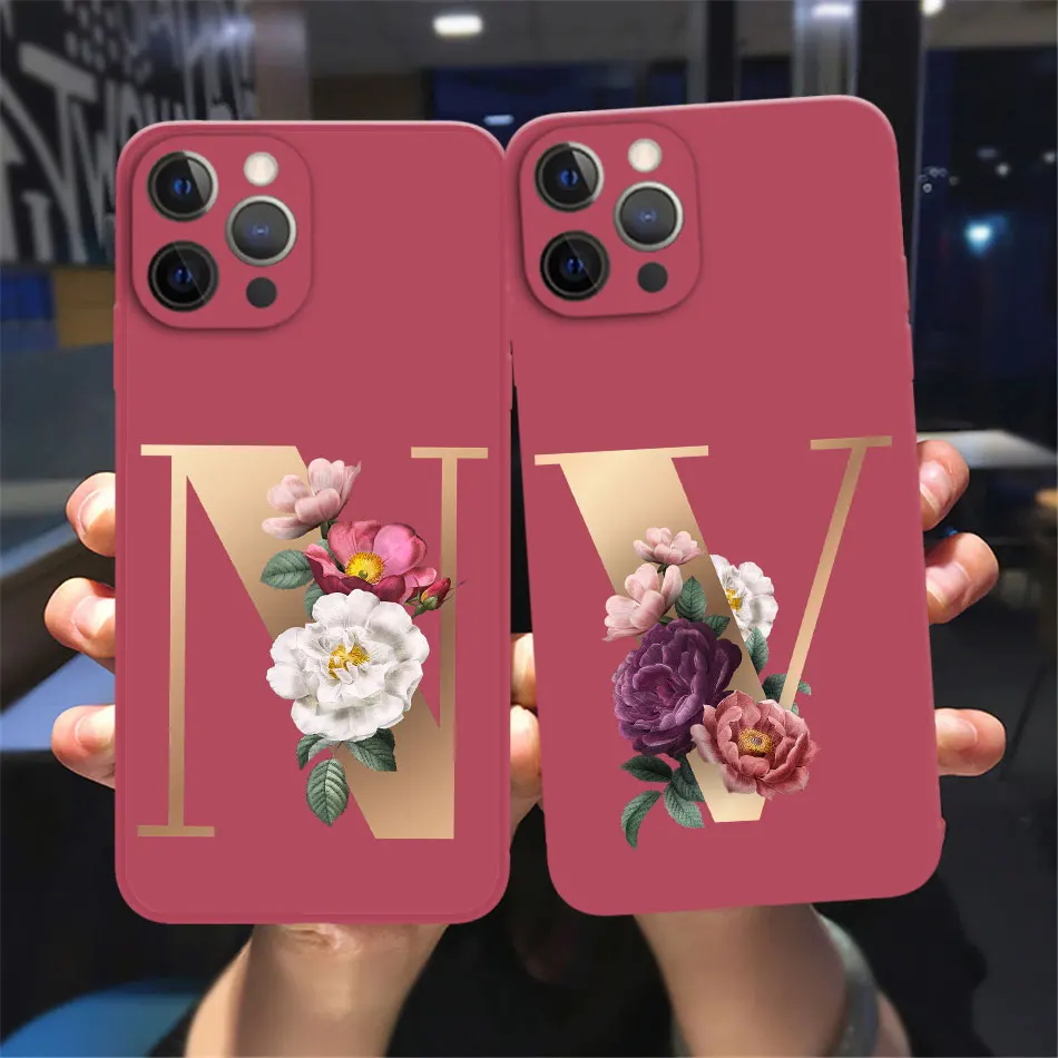 Fashion Initial Letter A Z Phone Case For iPhone 11 ProMax 6 7 8plus Xr Retro golden Flower Soft TPU Camellia red Back Cover
Fashion Initial Letter A Z Phone Case For iPhone 11 ProMax 6 7 8plus Xr Retro golden Flower Soft TPU Camellia red Back Cover