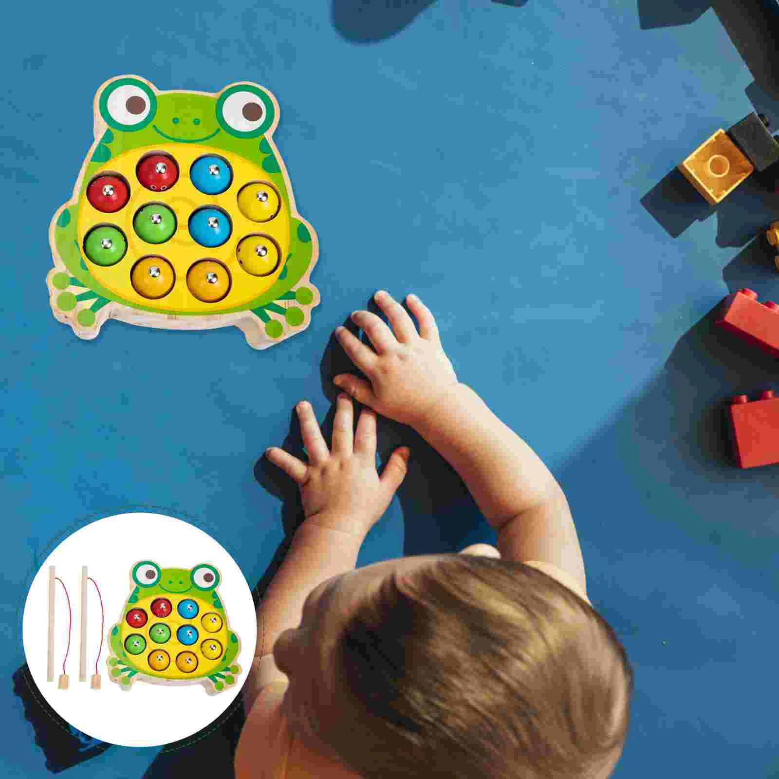 1 Set Magnetic Wood Fishing Frog-shaped Fishing Children Fishing Game for Children Toddler Girls Boys 
1 Set Magnetic Wood Fishing Frog-shaped Fishing Children Fishing Game for Children Toddler Girls Boys