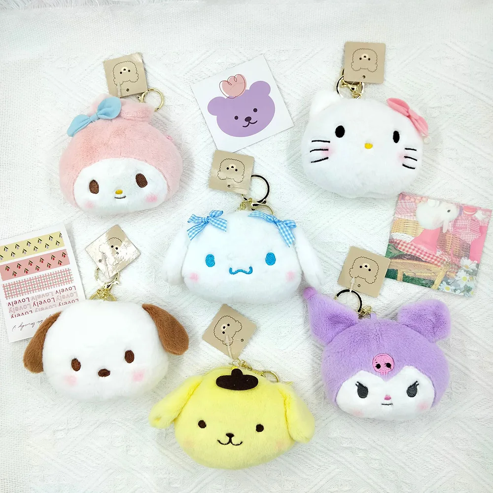 

Cute Cartoon Plush Keychains Purses Kawaii Anime Furry Bag Anime Shaggy Wallet Keyring New Cartoon Fluffy Pendant Bags Wholesale