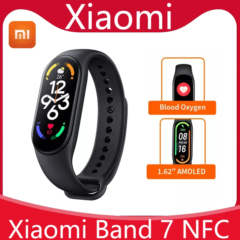 

Xiaomi Mi Band 7 NFC Smart Bracelet 6 Color AMOLED Screen Miband 7 Blood Oxygen Fitness Traker Bluetooth Waterproof Smart Band