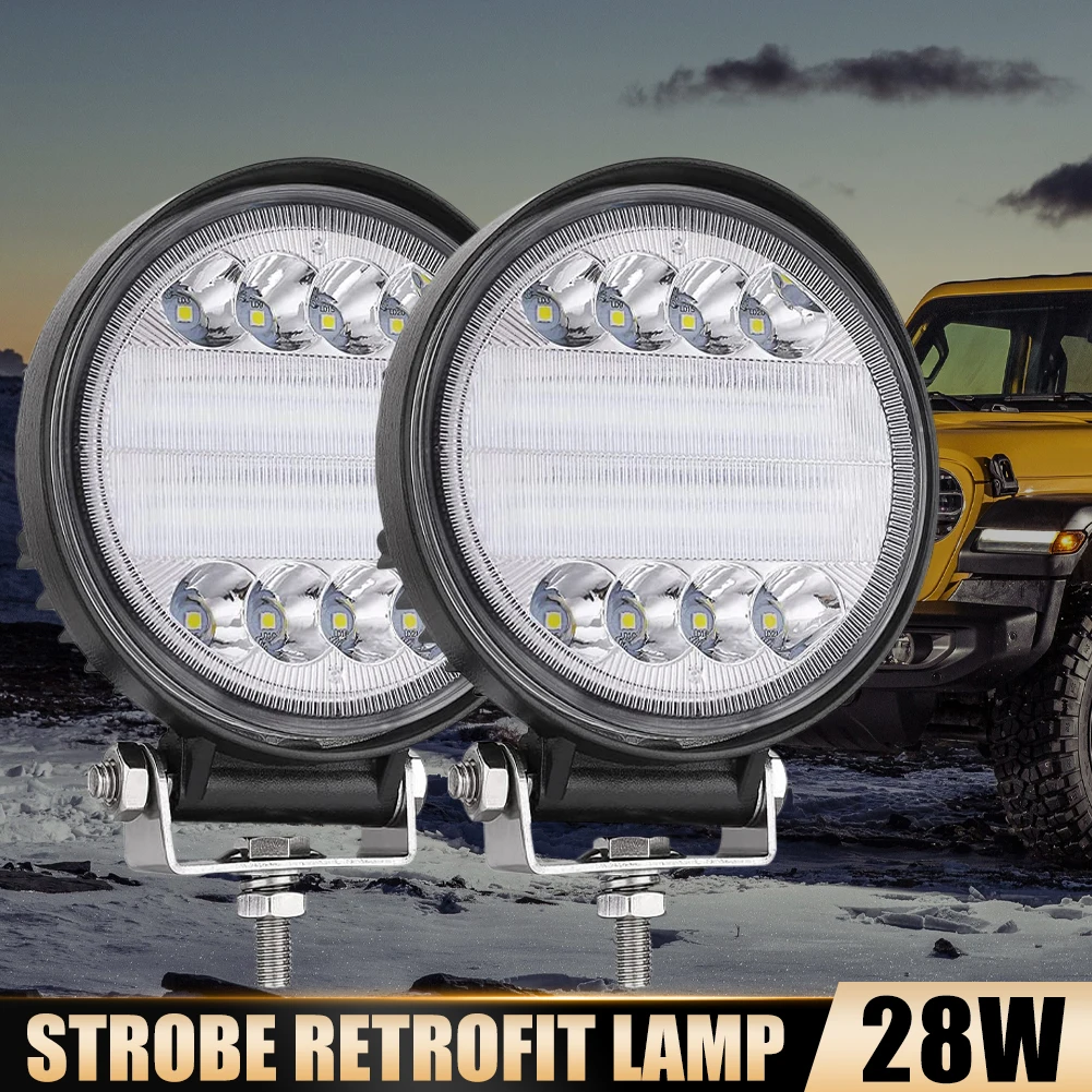 Round LED Pod Lights 28W RGB Color Changing Lighting Multi-Mode Strobe Light Vehicle Refitting Lamp for ATV UTV Off-road Light
Round LED Pod Lights 28W RGB Color Changing Lighting Multi-Mode Strobe Light Vehicle Refitting Lamp for ATV UTV Off-road Light