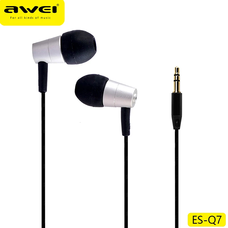 Awei ES-Q7 Wired Headphones with Mic and Wire Control 3.5mm Jack In-Ear Stereo Sound Earbuds Bass Headset For Phone Earphone
Awei ES-Q7 Wired Headphones with Mic and Wire Control 3.5mm Jack In-Ear Stereo Sound Earbuds Bass Headset For Phone Earphone