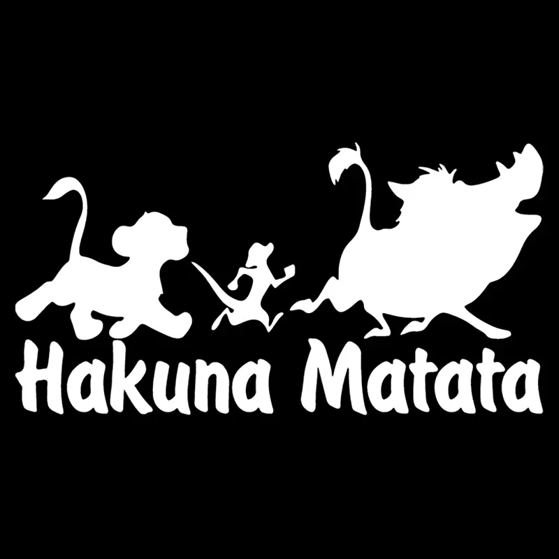 Автомобильные наклейки 19*10 см, Виниловая наклейка Hakuna Matata, животные, мотоциклетные декоративные аксессуары 
Автомобильные наклейки 19*10 см, Виниловая наклейка Hakuna Matata, животные, мотоциклетные декоративные аксессуары