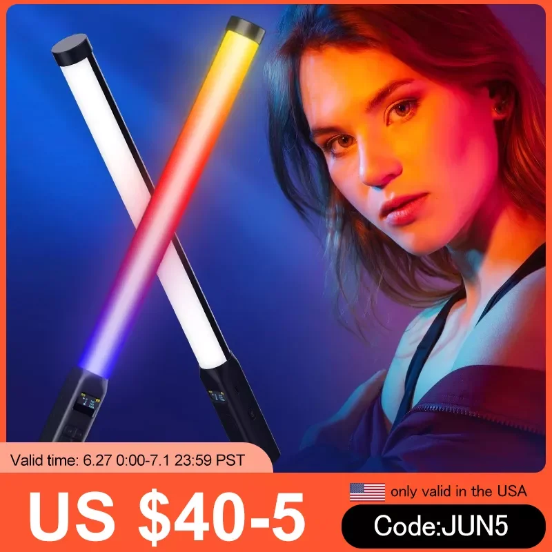 Ulanzi VL119 RGB Stick Light Wand Handheld Tube Light LED Video Light CRI 95+ 2500K-9000K 2000mAh Photography Lighting Fill Lamp
Ulanzi VL119 RGB Stick Light Wand Handheld Tube Light LED Video Light CRI 95+ 2500K-9000K 2000mAh Photography Lighting Fill Lamp