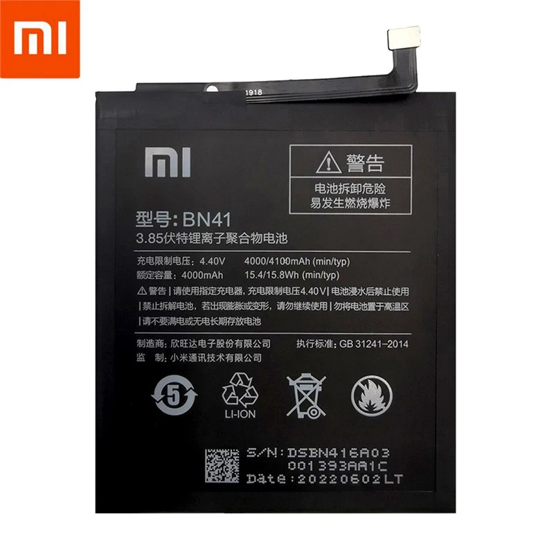 Оригинальный аккумулятор Xiao Mi для телефона Xiaomi Redmi Note 3 3S 3X 4 4X 4A 5 Plus 6 5A 6A Pro Mi5 4C 5X Mi6
