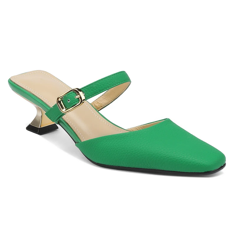 trend fashion green mules shoes women summer new genuine leather retro covered toe 4.5cm kitten heel slipper sandals big size 40
trend fashion green mules shoes women summer new genuine leather retro covered toe 4.5cm kitten heel slipper sandals big size 40