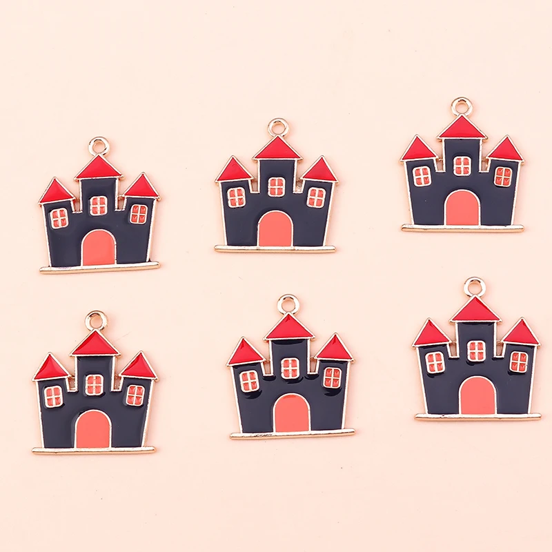 10pcs 21x24mm Enamel Halloween Castle Charms Pendants for Making DIY Earrings Necklaces Handmade Bracelets Jewelry Findings
10pcs 21x24mm Enamel Halloween Castle Charms Pendants for Making DIY Earrings Necklaces Handmade Bracelets Jewelry Findings