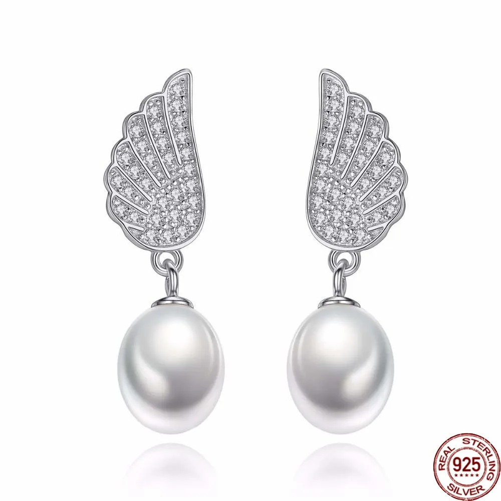 BABIQU Wing Shape Earrings Freshwater Flawless 8-9mm Pearl Women 925 Sterling Silver Jewelry Earring for Girls Party Gift
BABIQU Wing Shape Earrings Freshwater Flawless 8-9mm Pearl Women 925 Sterling Silver Jewelry Earring for Girls Party Gift
