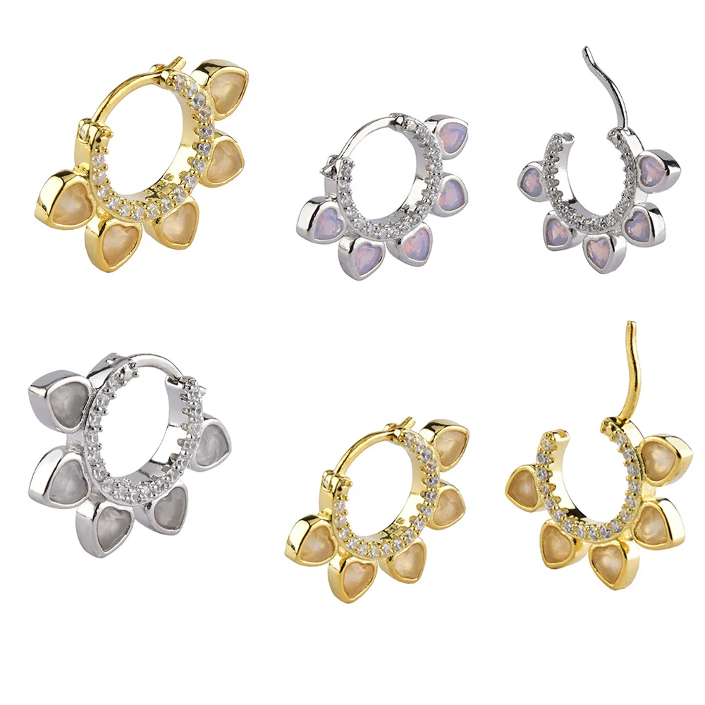 925 Silver Personality Design CZ Five Hearts Dangle Earrings For Women Party Fashion Trend Ins The Same Accessories Earring Gift
925 Silver Personality Design CZ Five Hearts Dangle Earrings For Women Party Fashion Trend Ins The Same Accessories Earring Gift