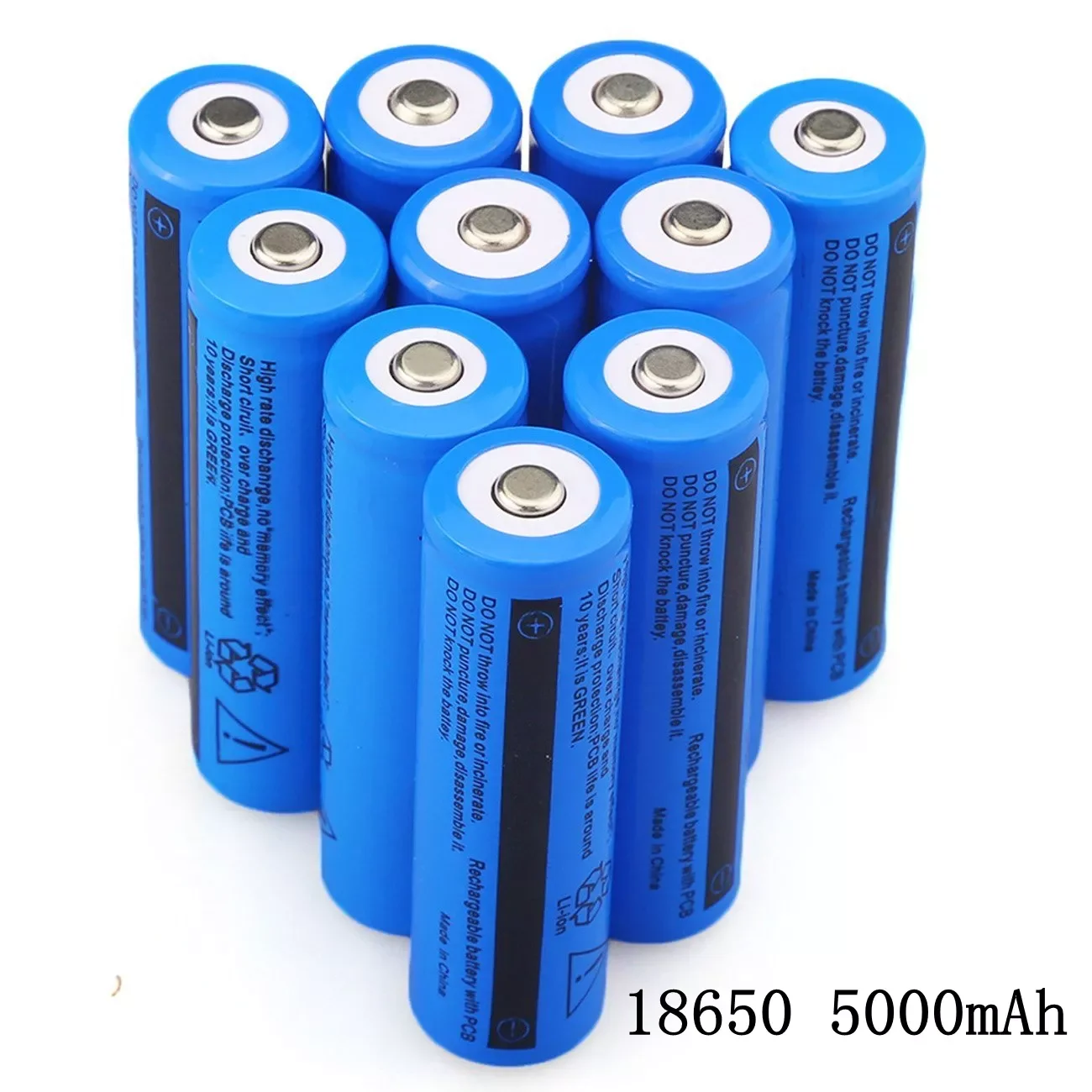New 18650 Battery 3.7V 5000mAh 18650 Rechargeable Li-ion Batteria for LED Flashlight Pen Laser bateria 18650 5000mah
New 18650 Battery 3.7V 5000mAh 18650 Rechargeable Li-ion Batteria for LED Flashlight Pen Laser bateria 18650 5000mah