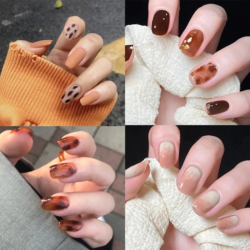 24PCS Brown Leopard Press on Nails Short French Tip Fall Glossy Fake Nails for Women Girls Square Nails with Stick Glue
24PCS Brown Leopard Press on Nails Short French Tip Fall Glossy Fake Nails for Women Girls Square Nails with Stick Glue