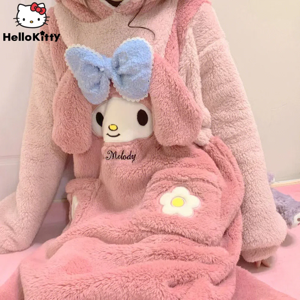 Sanrio Pajamas My Melody Plush Winter Clothes For Y2k Girl Women Hoodie Thick Student Cute Cartoon Soft Home Wear Coat Nightgown
Sanrio Pajamas My Melody Plush Winter Clothes For Y2k Girl Women Hoodie Thick Student Cute Cartoon Soft Home Wear Coat Nightgown