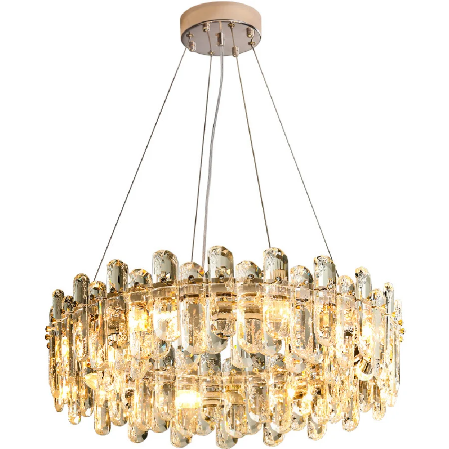 Lustre Luxury K9 Crystal Pendant Lights Modern Elegant Gold Chandelier Home Decoration Light Fixture for Foyer Living Room Villa
Lustre Luxury K9 Crystal Pendant Lights Modern Elegant Gold Chandelier Home Decoration Light Fixture for Foyer Living Room Villa