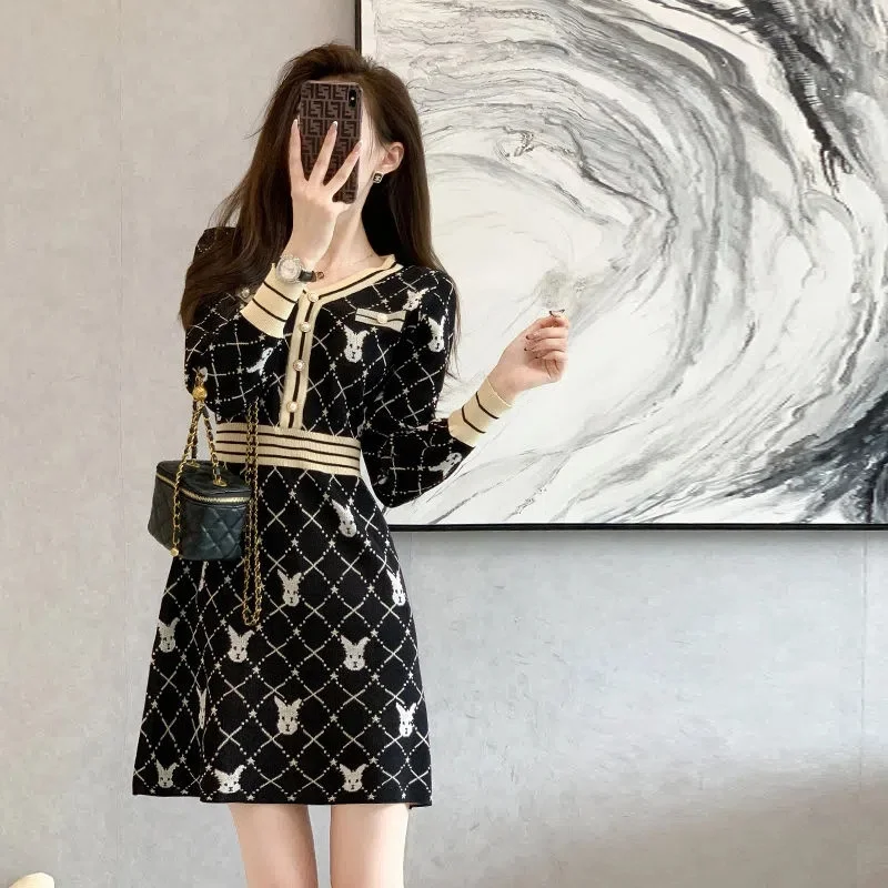 French Small Fragrance Within the Knit Dress Female 2022 Autumn/Winter Temperament High-end Everything Matching Small Slim Dress
French Small Fragrance Within the Knit Dress Female 2022 Autumn/Winter Temperament High-end Everything Matching Small Slim Dress