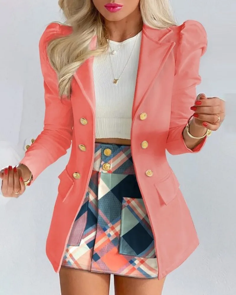 Two-piece Set Office Lady Long Sleeve Solid Color Jacket & Mini Skirt Suit Female Casual Women Sets2023 Spring Autumn New
Two-piece Set Office Lady Long Sleeve Solid Color Jacket & Mini Skirt Suit Female Casual Women Sets2023 Spring Autumn New