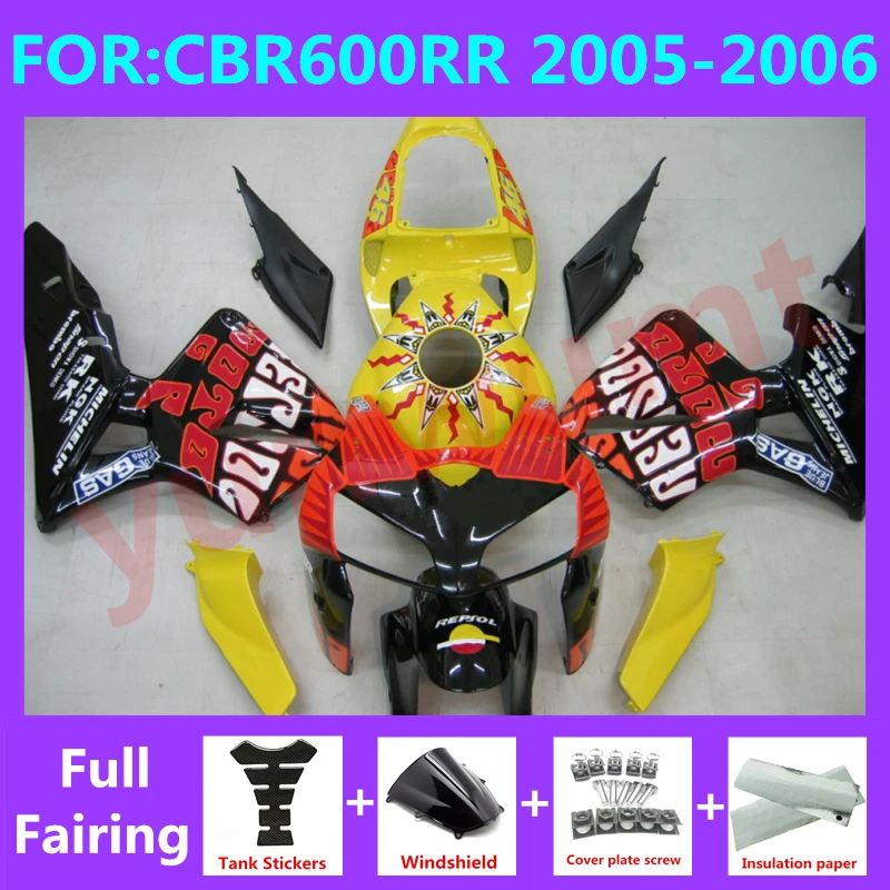 Новый комплект обтекателей для мотоцикла ABS для CBR600RR F5 2005 2006 CBR600 RR CBR 600RR 05 06 полный обтекатель для кузова желтый черный
Новый комплект обтекателей для мотоцикла ABS для CBR600RR F5 2005 2006 CBR600 RR CBR 600RR 05 06 полный обтекатель для кузова желтый черный