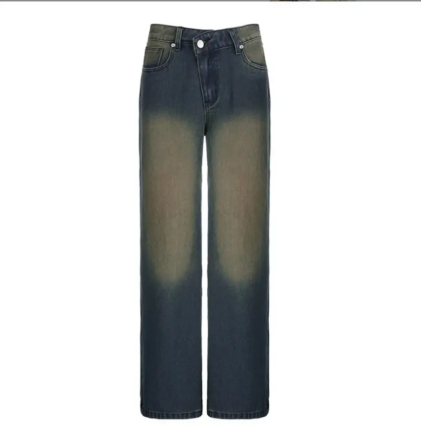 Vintage Do Old Look Thin Loose Low Waist Straight Pant Women Street Personality Simple Casual Spice Girl Denim Trousers
Vintage Do Old Look Thin Loose Low Waist Straight Pant Women Street Personality Simple Casual Spice Girl Denim Trousers
