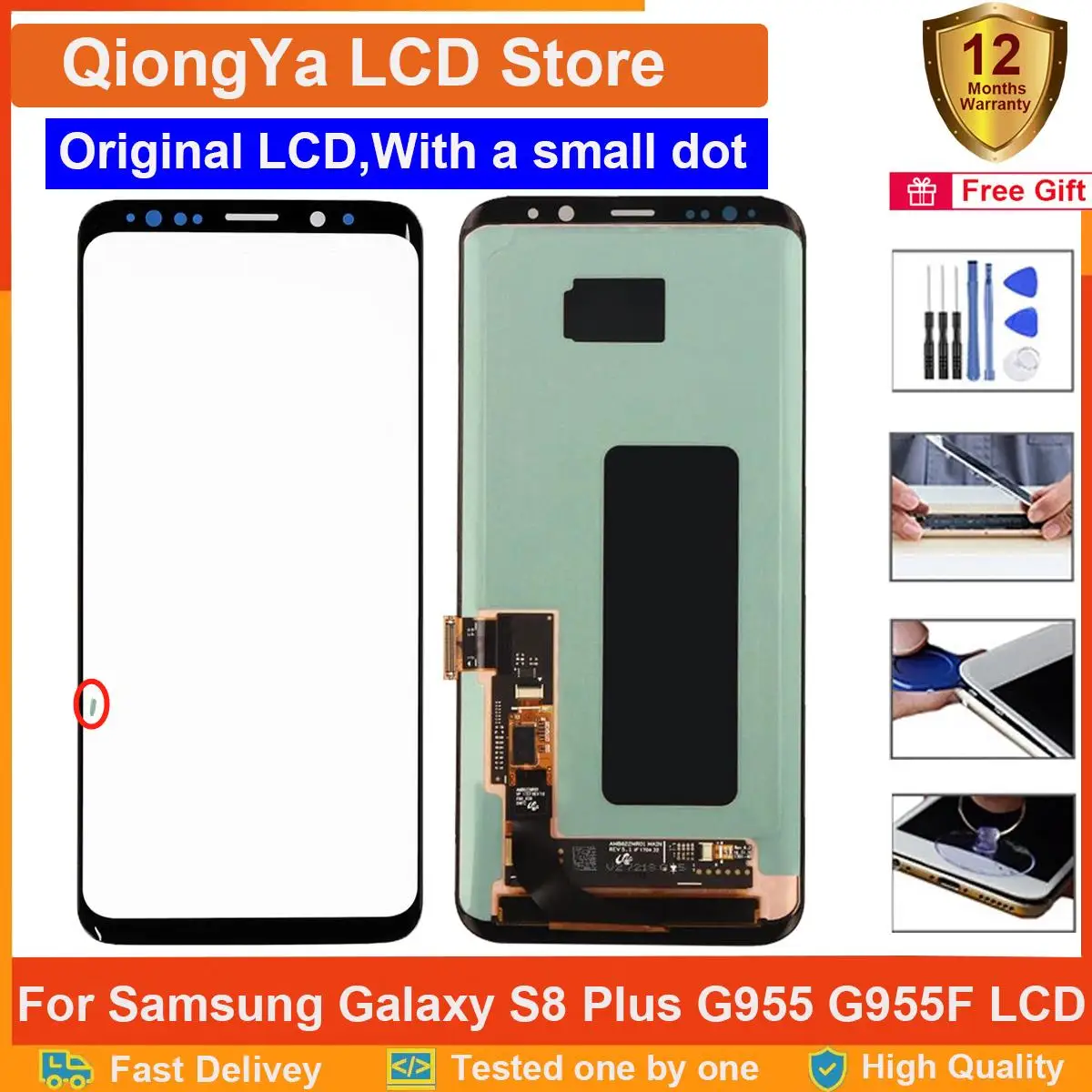 6,2 "Оригинальный ЖК-экран s8 plus для Samsung Galaxy S8 Plus G955 SM-G955FD G955N G955F с сенсорным экраном и дигитайзером в сборе
6,2 "Оригинальный ЖК-экран s8 plus для Samsung Galaxy S8 Plus G955 SM-G955FD G955N G955F с сенсорным экраном и дигитайзером в сборе