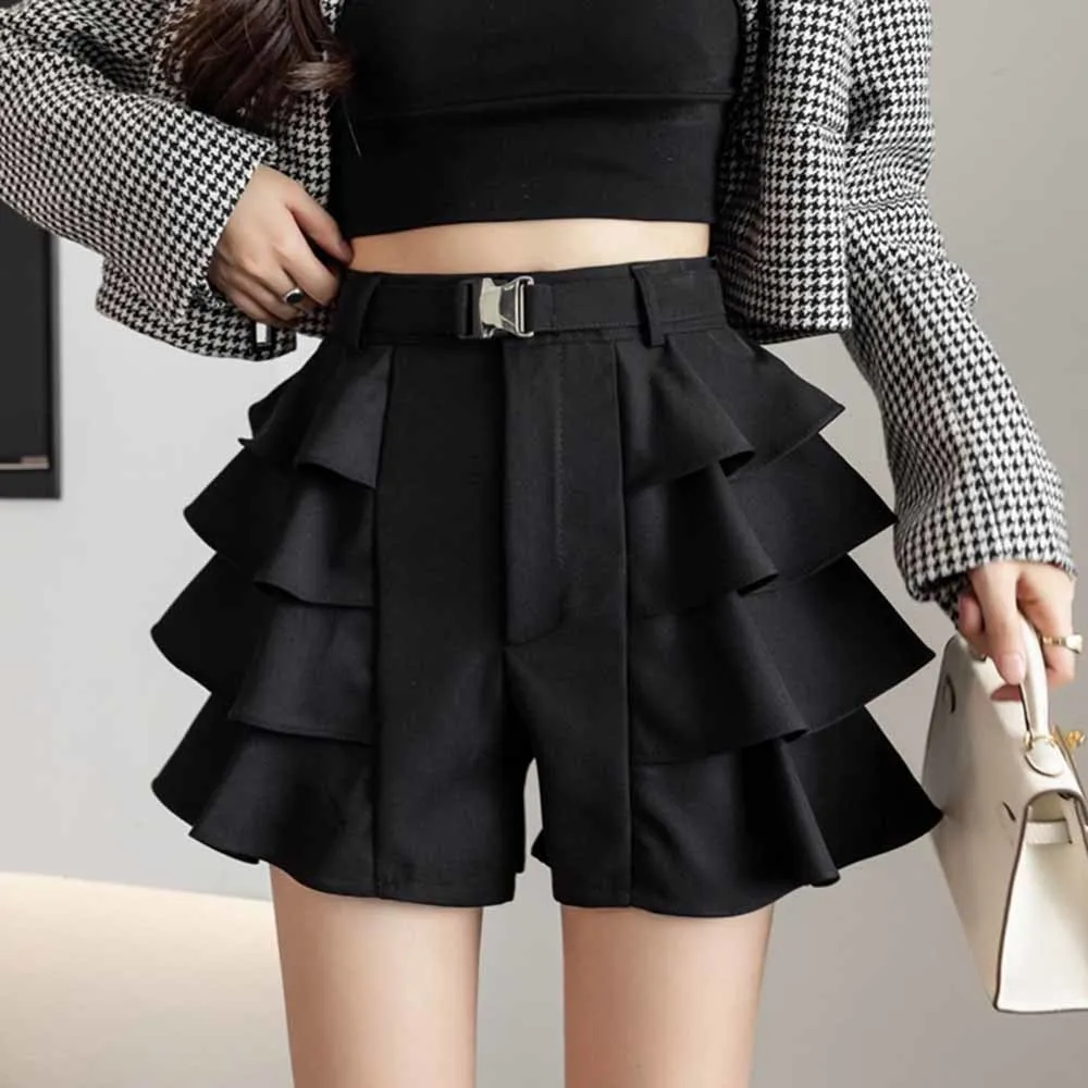 Women Shorts High Waist Black Wide Leg Shorts Skirts Fashion All Match Loose Ladies Shorts Autumn Spring 2022 New
Women Shorts High Waist Black Wide Leg Shorts Skirts Fashion All Match Loose Ladies Shorts Autumn Spring 2022 New