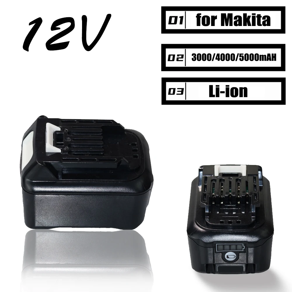 12V 3.0/4.0/5.0Ah for Makita Replacement Battery BL1040 BL1015 Lithium Rechargeable Power Tools Screwdriver Batteries
12V 3.0/4.0/5.0Ah for Makita Replacement Battery BL1040 BL1015 Lithium Rechargeable Power Tools Screwdriver Batteries