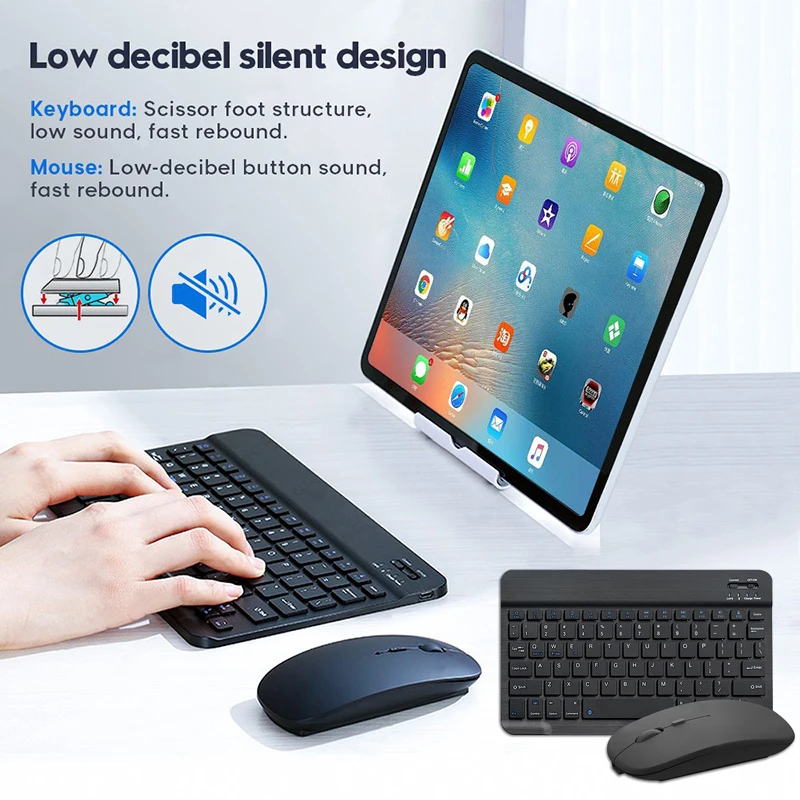 Mute Mouse Keyboard Set Safe Material Thin Design Comfortable Use Gift for Students Child Adult
Mute Mouse Keyboard Set Safe Material Thin Design Comfortable Use Gift for Students Child Adult